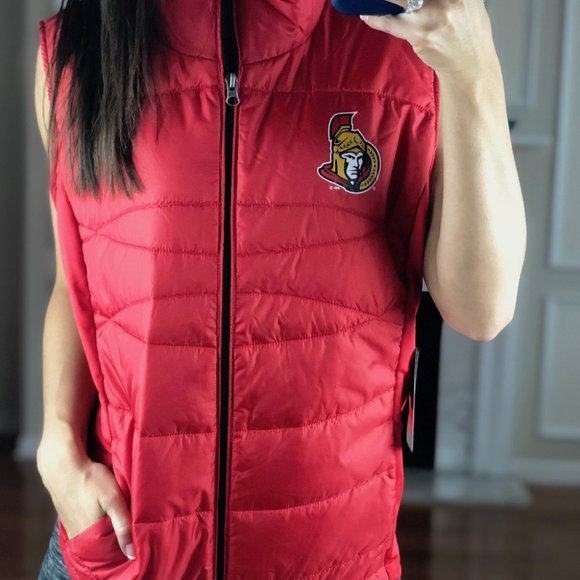 NHL Jackets & Blazers - NHL Ottawa Senators Full Zip Puffer Vest Women's Size XL NWT, Pockets